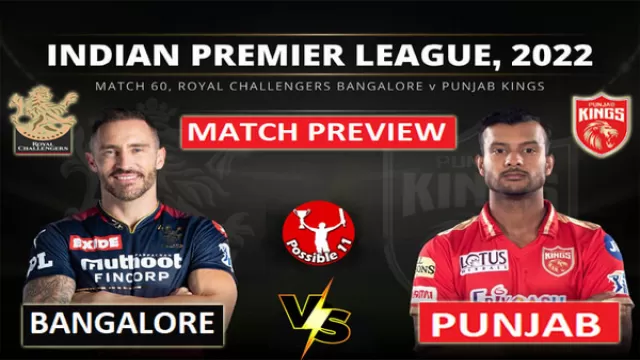 BLR vs PBKS Match Preview, Dream11 Match