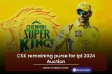 CSK remaining purse for ipl 2024 Auction