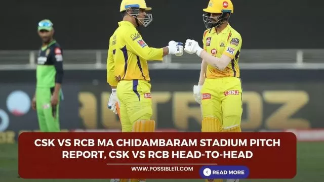 CSK vs RCB MA Chidambaram Stadium Pitch