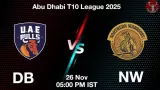 DB vs NW, Pitch Report, Head to Head, Playing 11, AI Prediction