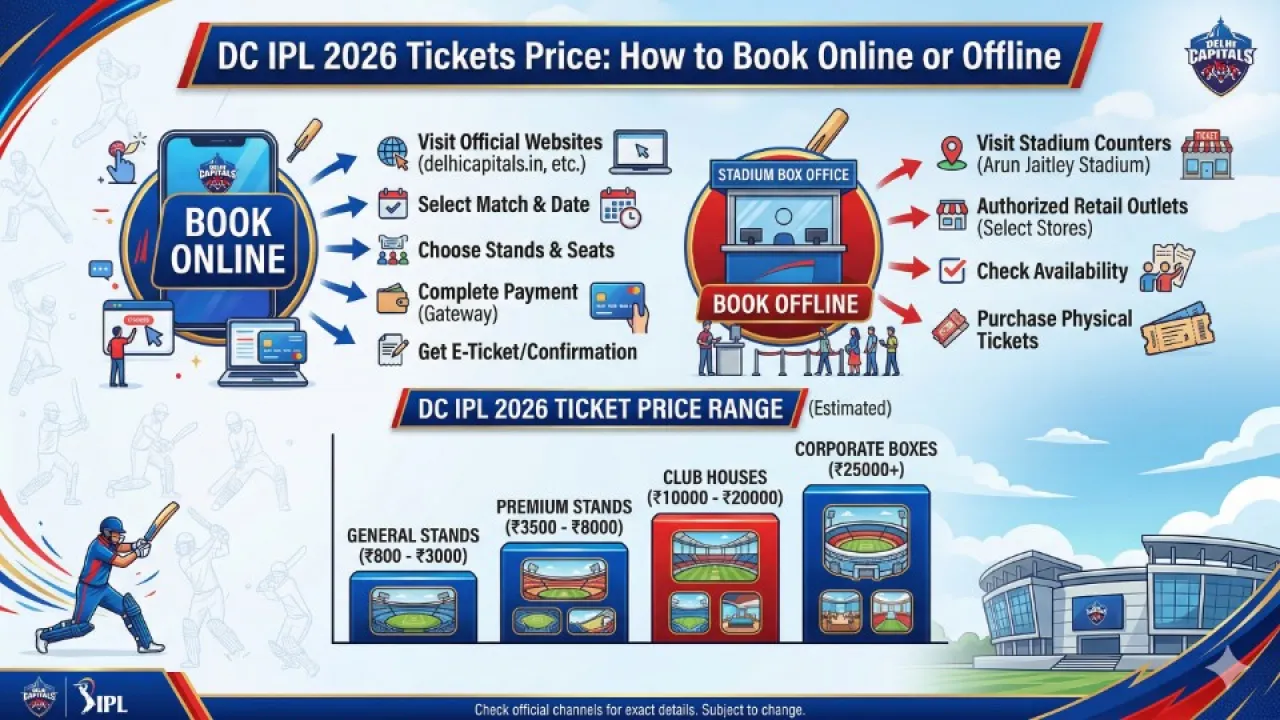 dc ipl 2026 tickets how to book tickets