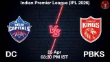 DC vs PBKS IPL 2026, Pitch Report, Head to Head, Playing 11, AI Prediction