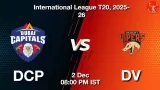 DCP vs DV, Pitch Report, Head to Head, Playing 11, AI Prediction
