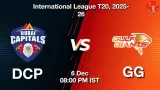 DCP vs GG, Pitch Report, Head to Head, Playing 11, AI Prediction