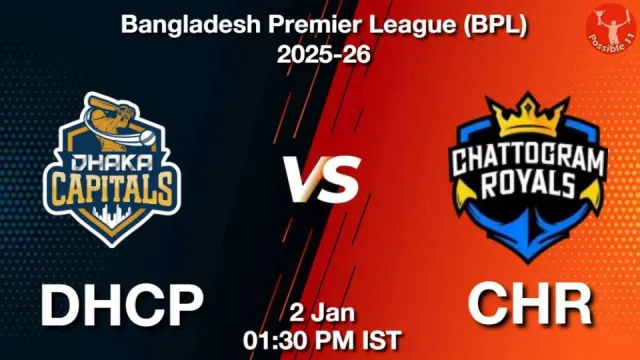 DHCP vs CHR BPL 2025-26, Pitch Report, Head to Head, Playing 11, AI Prediction