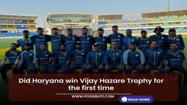 Did Haryana win Vijay Hazare Trophy for