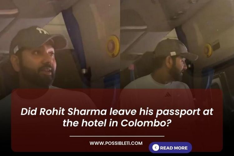 Did Rohit Sharma leave his passport at the hotel in Colombo?