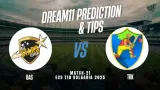 ECS T10 2025 BAS vs TRK: Playing 11, Dream11 Team, My11Circle Prediction