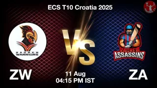 ECS T10 2025 ZW vs ZA: