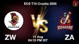 ECS T10 2025 ZW vs ZA: Playing 11, Dream11 Team, My11Circle Prediction