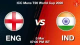 ENG vs IND T20 WC 2026, Pitch Report, Head to Head, Playing 11, AI Prediction