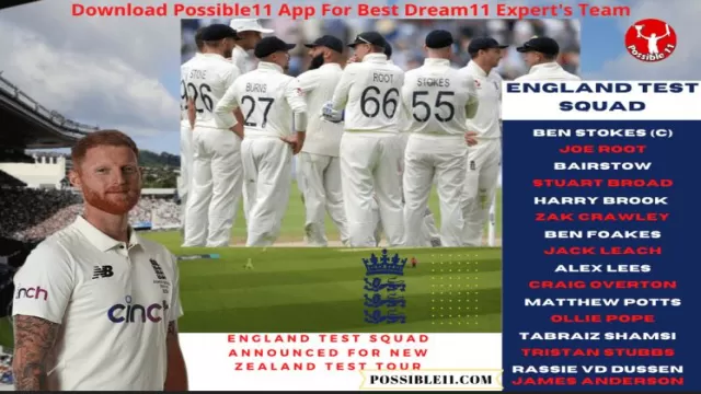 Eng vs NZ: England Test squad announced