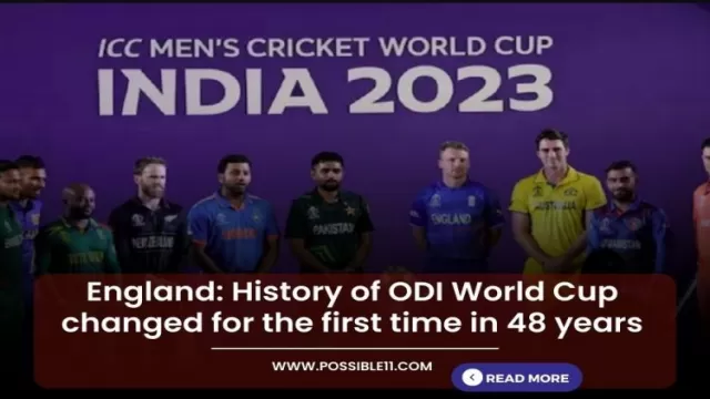 England: History of ODI World Cup changed