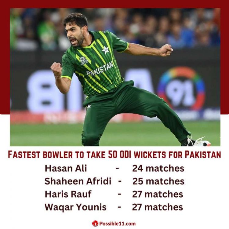 fastest bowler to take 50 odi wickets for pakistan 1