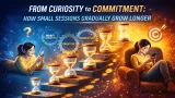 From Curiosity to Commitment: How Small Sessions Gradually Grow Longer