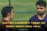 Gautam Gambhir's Tweet on Rinku Singh Goes Viral