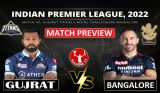 GT vs BLR Match Preview, Playing 11 and Fantasy Cricket Winning Tips