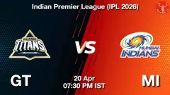 GT vs MI IPL 2026, Picture