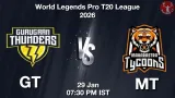 GT vs MT WLP 2026, Pitch Report, Head to Head, Playing 11, AI Prediction
