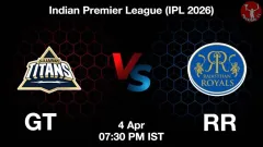 GT vs RR IPL 2026, Picture