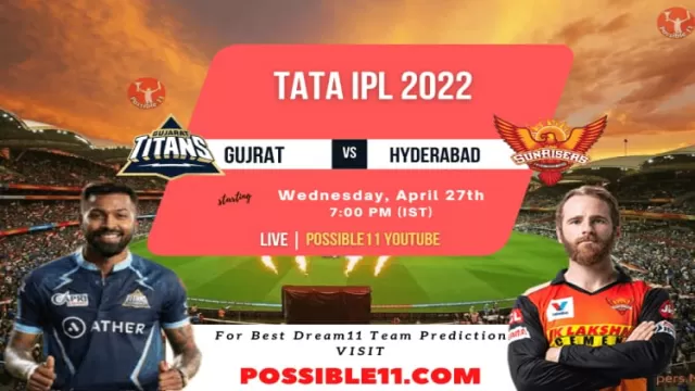 GT vs SRH Playing 11, Pitch Report