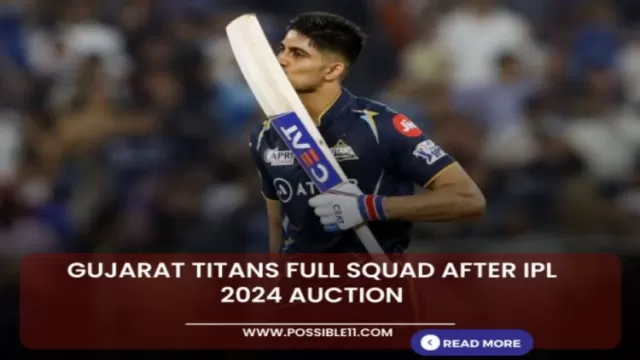 Gujarat Titans full squad after IPL 2024