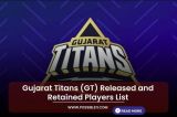 Gujarat Titans (GT) Released and Retained Players List