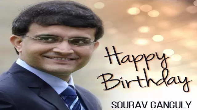 Former India captain Sourav Ganguly celebrates his