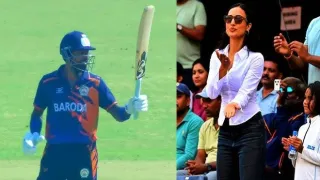 Hardik Pandya Smashes Five Sixes In One Over In VHT