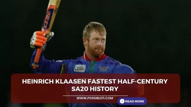 Heinrich Klaasen fastest half-century SA20 history