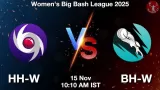 HH-W vs BH-W WBBL 2025, Pitch Report, Head to Head, Playing 11, AI Prediction