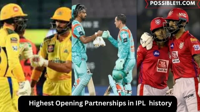Highest Opening Partnerships in IPL