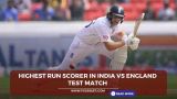 Highest run scorer in India vs England Test Match