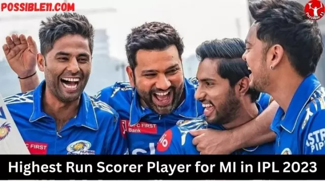 Highest Run Scorer Player for MI in