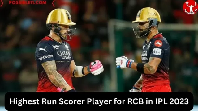 Highest Run Scorer Player for RCB in