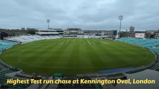 Highest Test run chase at Kennington