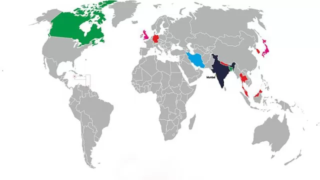 How many countries play Kabaddi