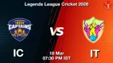 IC vs IT LLC 2026, Pitch Report, Head to Head, Playing 11, AI Prediction