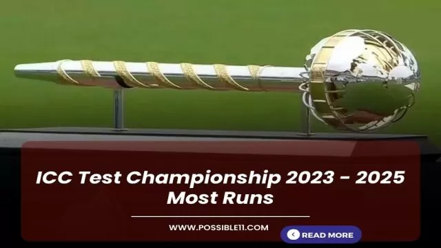 ICC Test Championship 2023 - 2025 Most