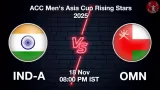 IND-A vs OMN, Pitch Report, Head to Head, Playing 11, AI Prediction