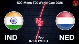 IND vs NED T20 WC 2026, Pitch Report, Head to Head, Playing 11, AI Prediction