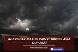 IND vs PAK match rain chances asia cup 2023