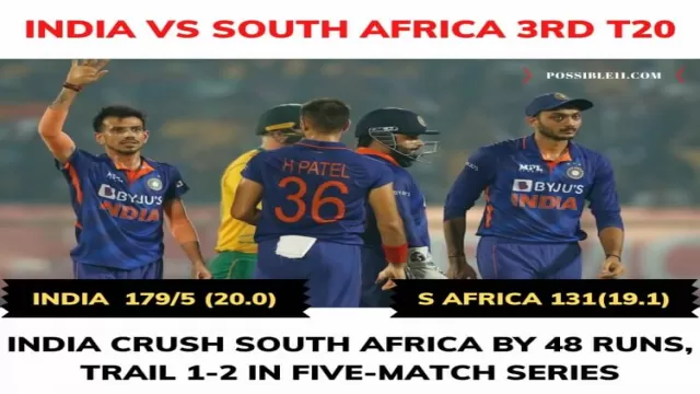 IND vs SA 3rd T20 Highlight: India