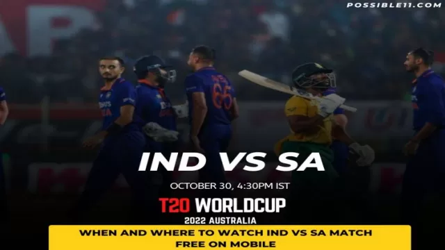 IND vs SA Live: When And Where