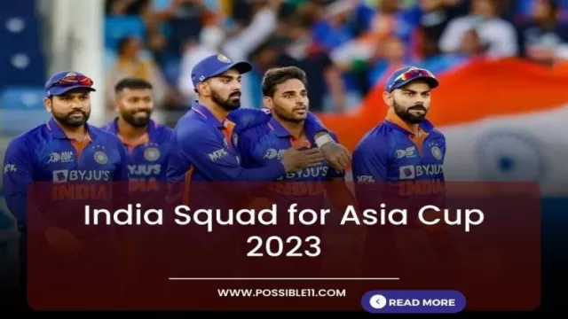 India Asia Cup Squad 2023 