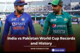 India vs Pakistan (IND vs PAK) World Cup Records and World Cup History