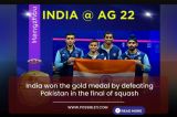 India won the gold medal by defeating Pakistan in the final of squash