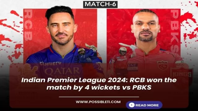 Indian Premier League 2024: RCB won the