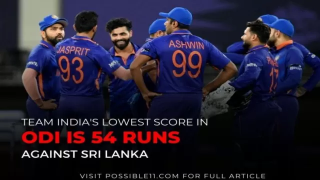 Indias Lowest Score in ODI Updated List