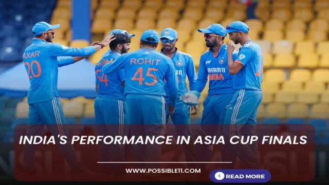 Indias performance in Asia Cup finals